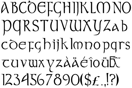 Пример шрифта Maidens